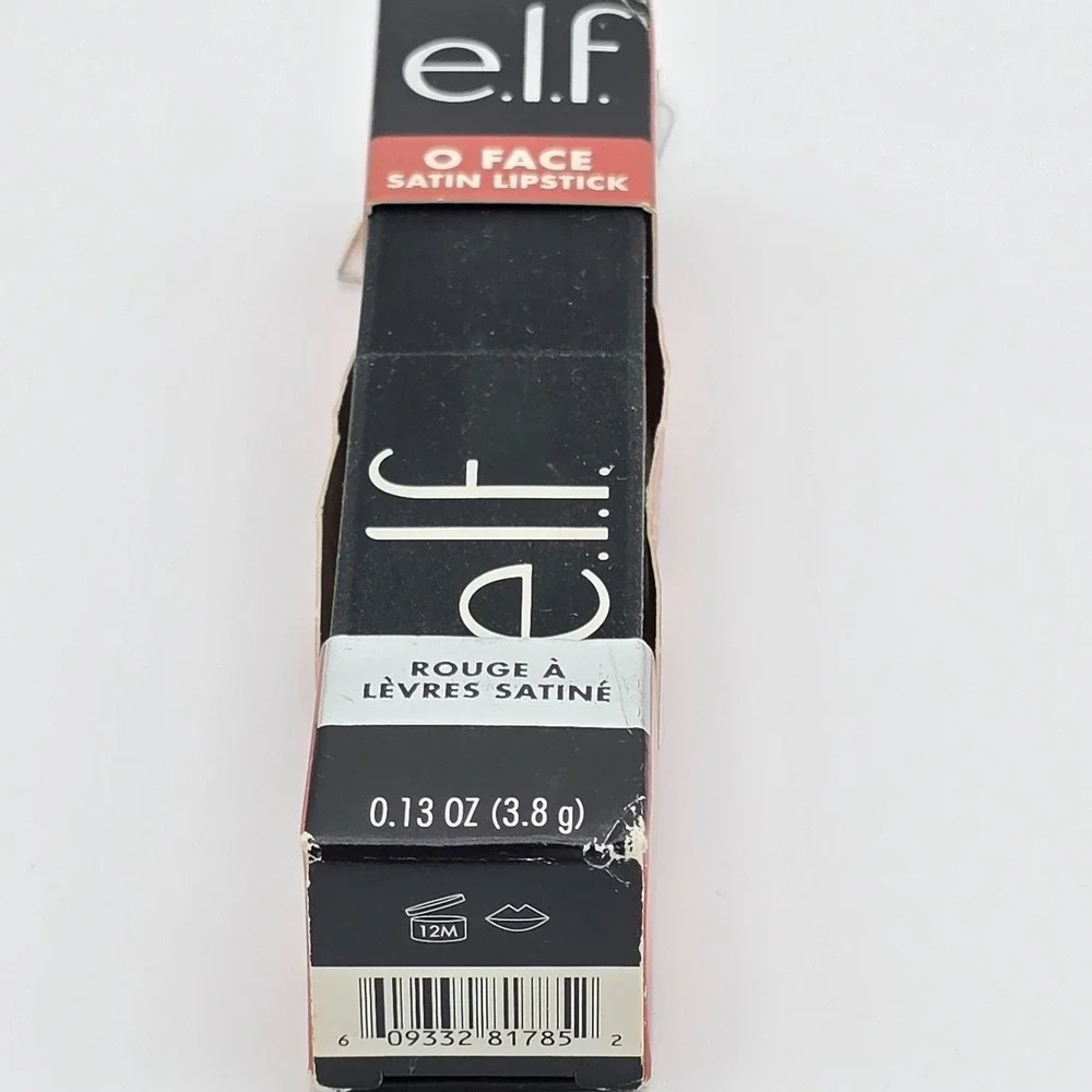 e.l.f. O Face Satin Lipstick Dirty Talk 81785 Pink Neutral 0.13 oz New